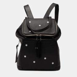 Pre Owned Loewe Small Leather Goya Stars Backpack