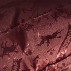 Pre Owned Longchamp Burgundy Leather Cavalcade Saddle Bag