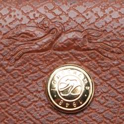 Longchamp White/Brown Crochet and Leather Le Pliage Filet Crossbody