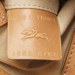 Pre Owned Longchamp Blue Denim Mini Le Roseau Bucket Bag