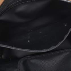Pre Owned Longchamp Black/Brown Nylon and Leather Small Le Pliage Tote