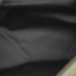 Pre Owned Longchamp Olive Green Leather and Nylon Le Pliage Pouch