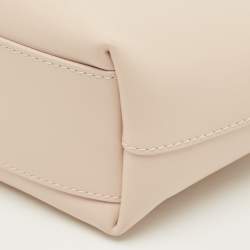 Pre Owned Longchamp Light Pink Leather XS Le Roseau Tote