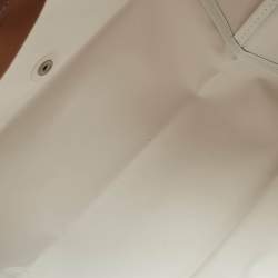 Pre Owned Longchamp Le Pliage Long Handle M Brown Leather and Nylon Tote