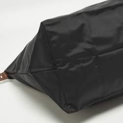 Pre Owned Longchamp Le Pliage Travel Black Nylon Tote