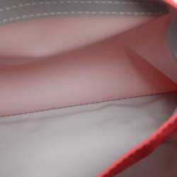 Pre Owned Longchamp Short Le Pliage Small Pink Nylon and Leather Tote