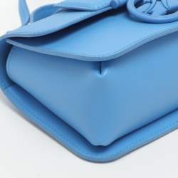 Pre Owned حقيبة كتف لونشان بوكس تروت جلد أزرق