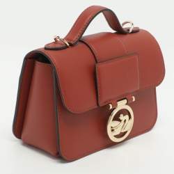 Pre Owned حقيبة كتف لونج شامب جلد بنية بوكس ترود