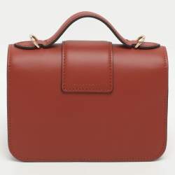 Pre Owned حقيبة كتف لونج شامب جلد بنية بوكس ترود