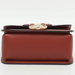 Pre Owned حقيبة كتف لونج شامب جلد بنية بوكس ترود