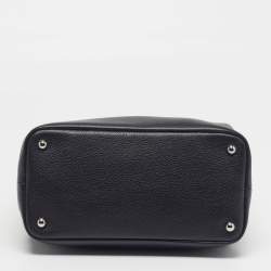 Pre Owned Longchamp Le Foulonne Black Leather Satchel