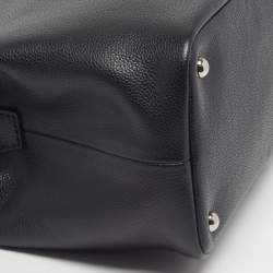 Pre Owned Longchamp Le Foulonne Black Leather Satchel