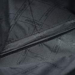 Pre Owned Longchamp Le Foulonne Black Leather Satchel