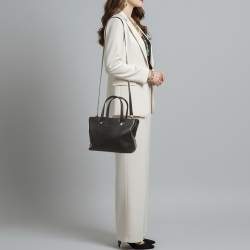 Pre Owned Longchamp Le Foulonne Black Leather Satchel