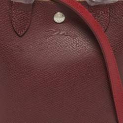 مملوكة مسبقًا حقيبة يد لونشامب إبير صغيرة ثلاثية الألوان جلدية