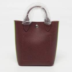 مملوكة مسبقًا حقيبة يد لونشامب إبير صغيرة ثلاثية الألوان جلدية