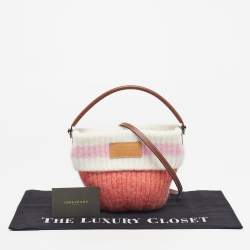 مملوكة مسبقًا Longchamp Le Pliage Cocooning S Multicolor Leather and Wool Crossbody Bag