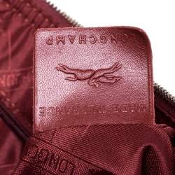 Pre Owned Longchamp Copper Leather Side Pocket Hobo