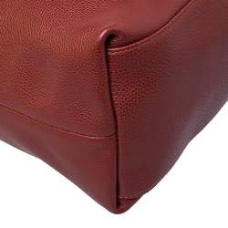 Pre Owned Longchamp Copper Leather Side Pocket Hobo