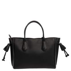 Longchamp Black/Multicolor Leather and Suede Medium Penelope Arty Tote