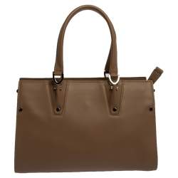 Longchamp Taupe Leather Small Paris Premiere Tote
