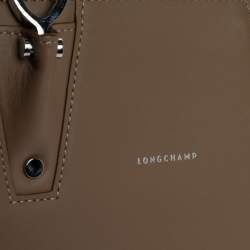 Longchamp Taupe Leather Small Paris Premiere Tote