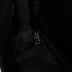 Pre Owned Longchamp Black/Multicolor Leather and Suede Medium Penelope Arty Tote