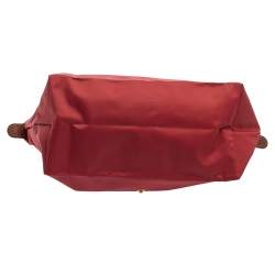 Pre Owned Longchamp Pink Nylon and Leather Small Le Pliage Tote