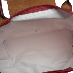Pre Owned Longchamp Pink Nylon and Leather Small Le Pliage Tote