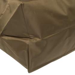 Pre Owned Longchamp Military Green Nylon Le Pliage Travel Bag