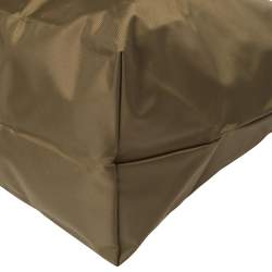 Pre Owned Longchamp Military Green Nylon Le Pliage Travel Bag