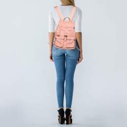 Longchamp Pink Leather Small 3D Backpack 