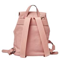 Longchamp Pink Leather Small 3D Backpack 