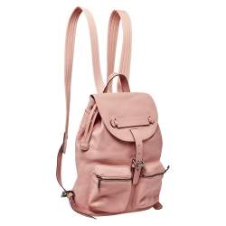 Longchamp Pink Leather Small 3D Backpack 
