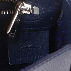 Pre Owned Longchamp Blue Leather Game On Flap Crossbody Bag