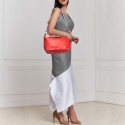 Pre Owned Longchamp Red Leather Le Pliage Tote