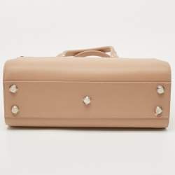Pre Owned Longchamp Beige Leather Small Paris Premier Tote