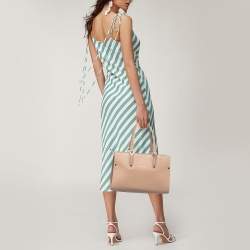 Pre Owned Longchamp Light Pink Leather Paris Premiere Tote