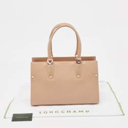 Pre Owned Longchamp Light Pink Leather Paris Premiere Tote