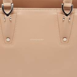 Pre Owned Longchamp Light Pink Leather Paris Premiere Tote