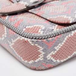 Longchamp Multicolor Python Embossed Leather Amazone Shoulder Bag