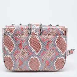 Longchamp Multicolor Python Embossed Leather Amazone Shoulder Bag