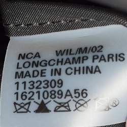 Longchamp Brown/Teal Blue Nylon and Leather Small Short Le Pliage Tote