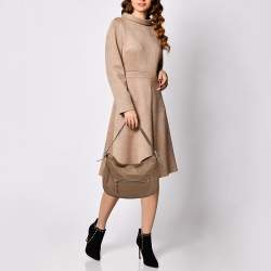 Longchamp Beige Leather Hobo