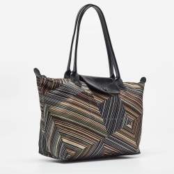 Longchamp Multicolor Satin Op Art Le Pliage Tote