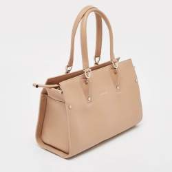 Longchamp Beige Leather Paris Premiere Tote
