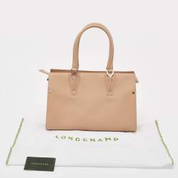 Longchamp Beige Leather Paris Premiere Tote