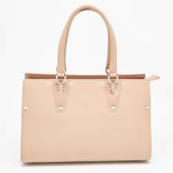 Pre Owned Longchamp Beige Leather Small Paris Premiere Tote
