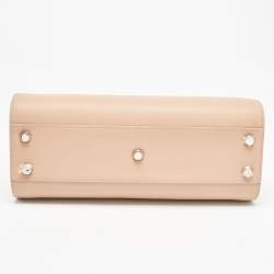 Pre Owned Longchamp Beige Leather Small Paris Premiere Tote