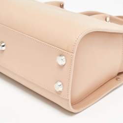 Pre Owned Longchamp Beige Leather Small Paris Premiere Tote